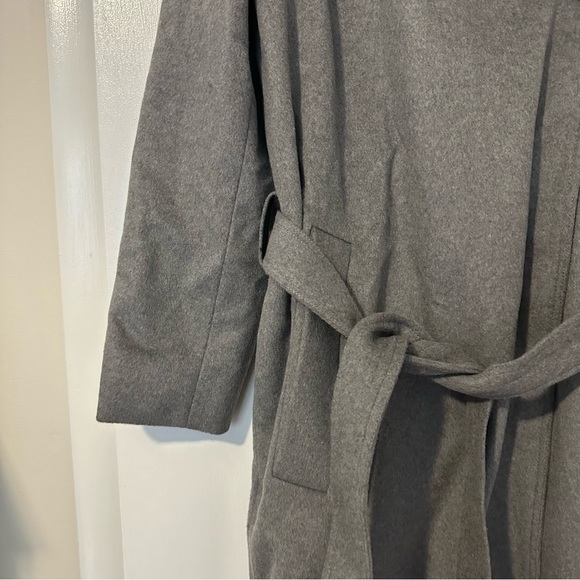Everlane Wool Cashmere Trench Coat NEW Womens Large Gray - Picture 5 of 9